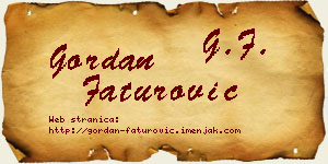 Gordan Faturović vizit kartica